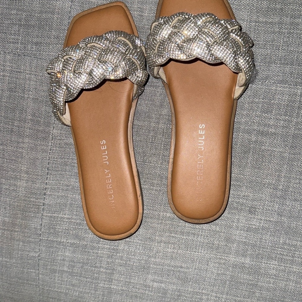 Sincerely Jules Brown and Silver Sandals